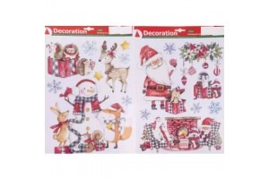 Karácsonyi ablakmatrica 41 x 29 cm - csillogó