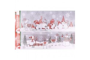 Csillámos karácsonyi ablakmatrica 21×60 cm