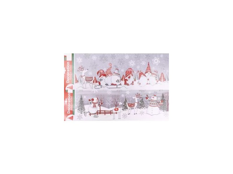 Csillámos karácsonyi ablakmatrica 21×60 cm