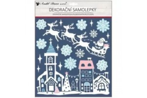 Télapó a városban csillogós dekormatrica 30x38