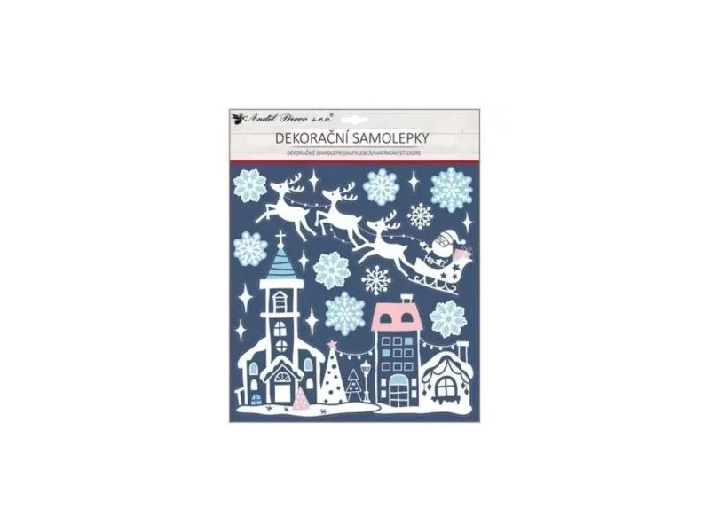 Télapó a városban csillogós dekormatrica 30x38