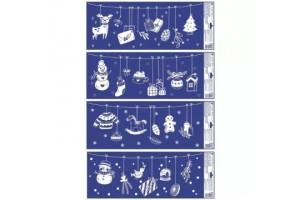 Csillogó ablakmatrica 60 x 23 cm, többféle