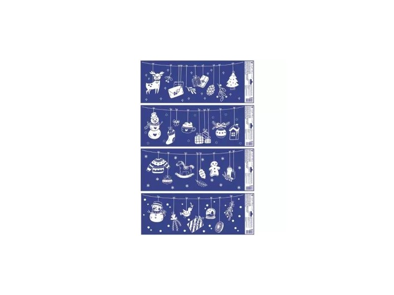 Csillogó ablakmatrica 60 x 23 cm, többféle