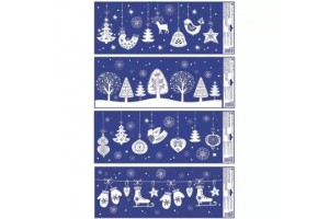 Csillogó ablakmatrica 60 x 23 cm — többféle minta