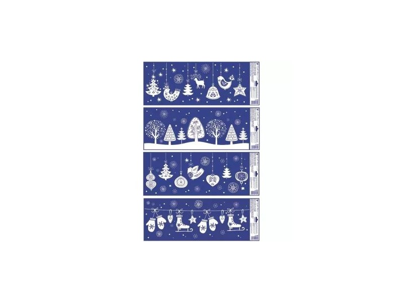 Csillogó ablakmatrica 60 x 23 cm — többféle minta