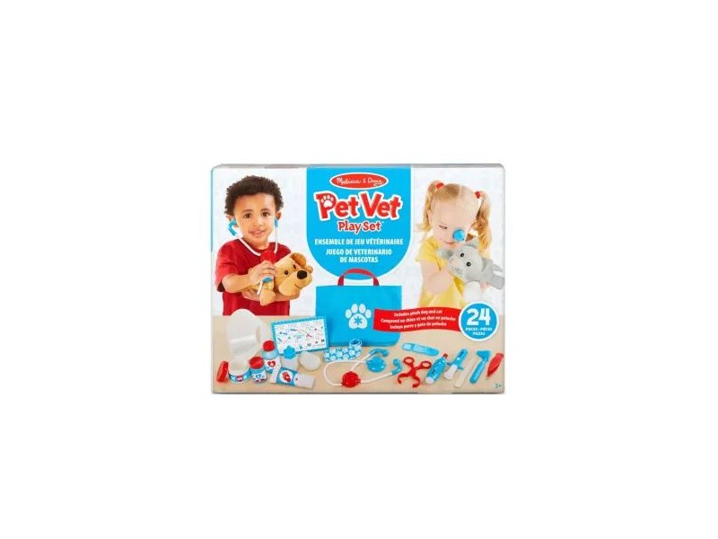 Melissa & Doug állatorvos szett - plüss kutya és macska