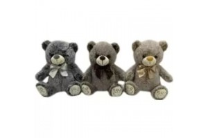 Plüssmackó 27 cm színes szalaggal