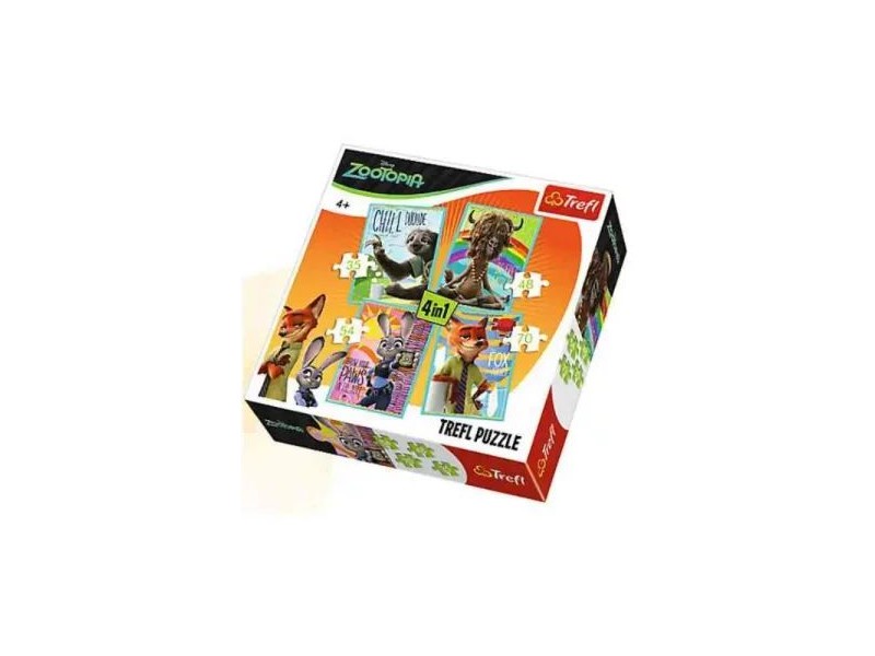 Trefl Zootropolis 4 az 1-ben puzzle - 35-70 db