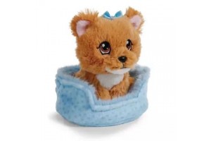 NICI Green Yorkshire kutya plüss 12 cm kék kosárban