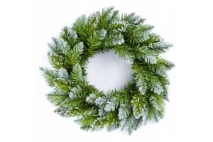 Műhavas adventi koszorú - kicsi, 38 cm