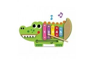 Kid Hits: krokodil fa xilofon (5 színes billentyű)