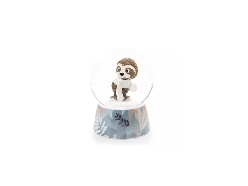 Nici Izzy lajhár hógömb 6,5 cm - üveg/polyresin