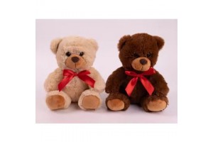 Klasszikus 25 cm maci plüss - barna és bézs