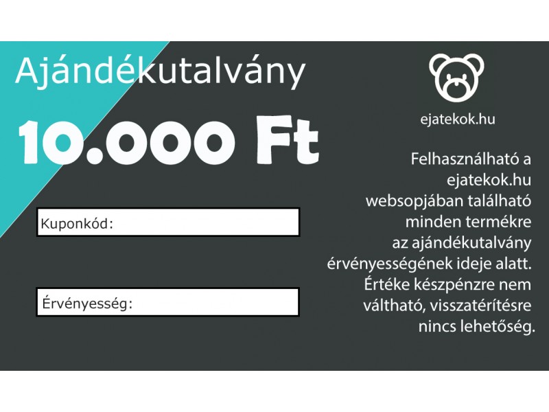 Ejatekok.hu 10 000 Ft ajándékutalvány