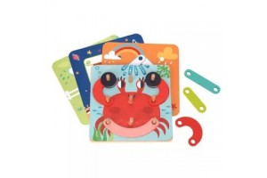 Tooky Toy fa kreatív kirakó állatmintákkal