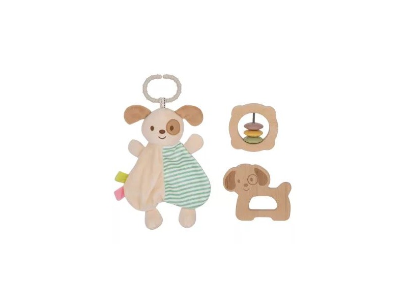 Tooy Toys bébijáték fa kutya – 3 darabos szett