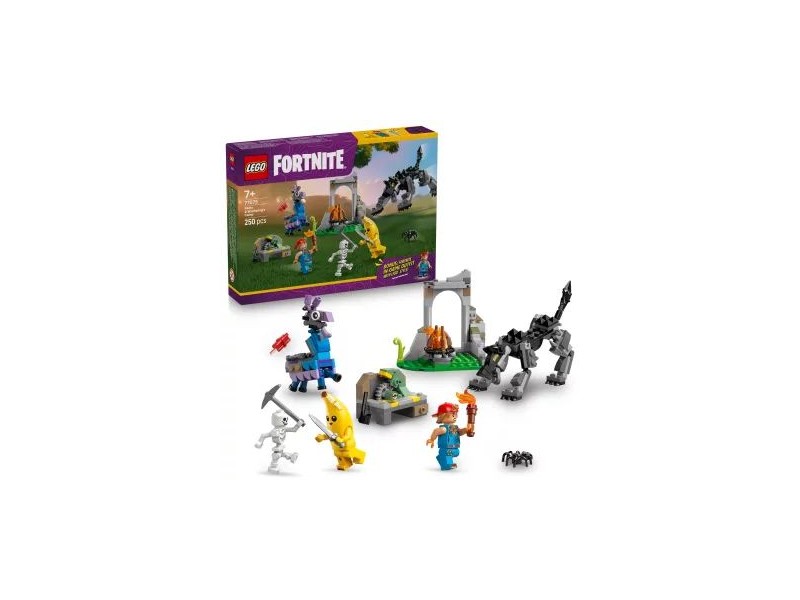 LEGO® Fortnite® 77075 — Peely és Sparkplug táborhelye