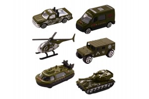Katonai fém jármű 1:64 — többféle (zöld)