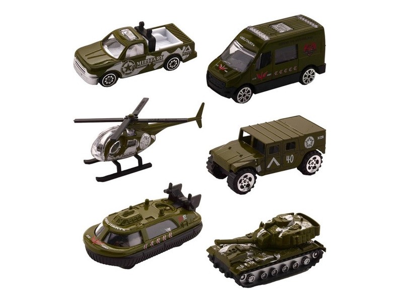 Katonai fém jármű 1:64 — többféle (zöld)