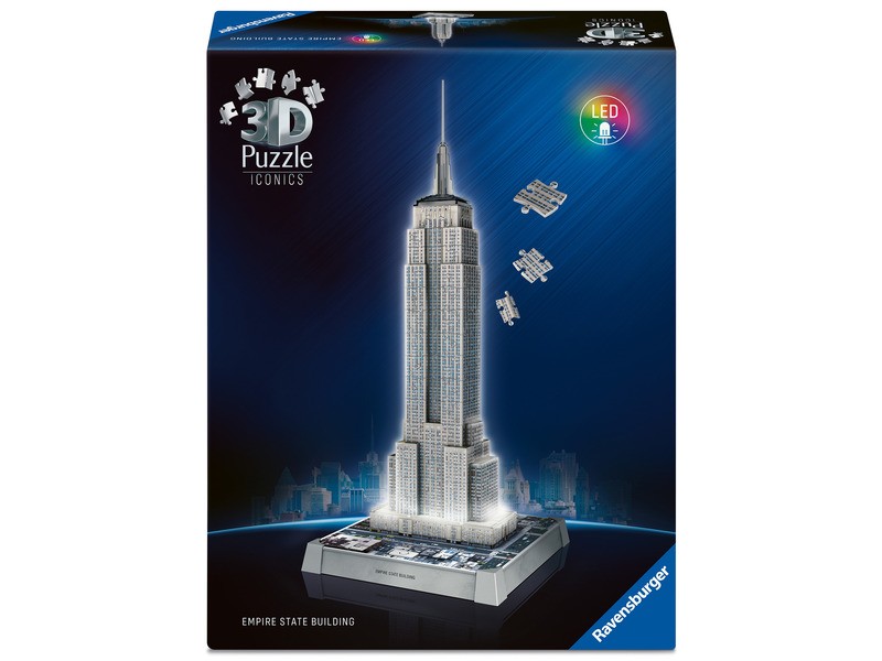 3D Puzzle Iconics - Empire State Building világítós (216 db)