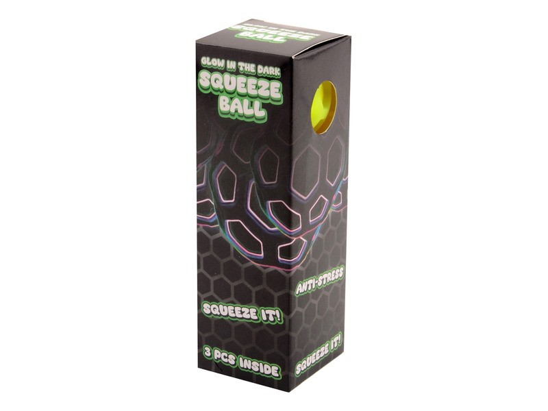 Sötétben világító labdák, 3 db/csomag