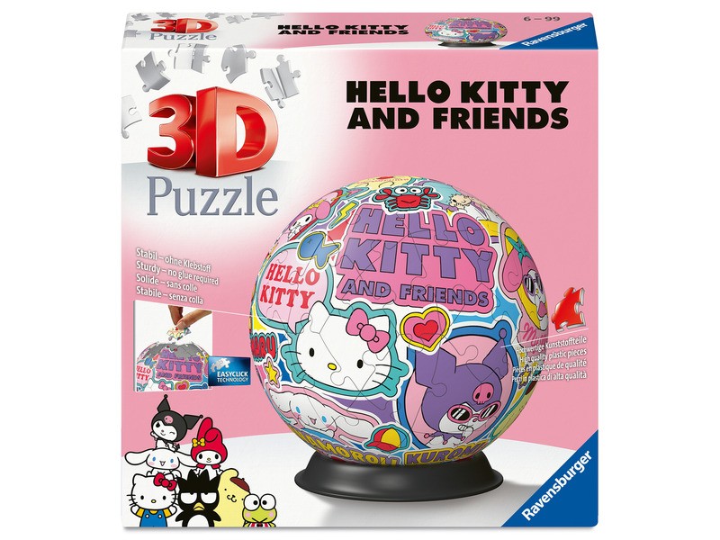 Puzzle 3D 72 db - Hello Kitty és barátai