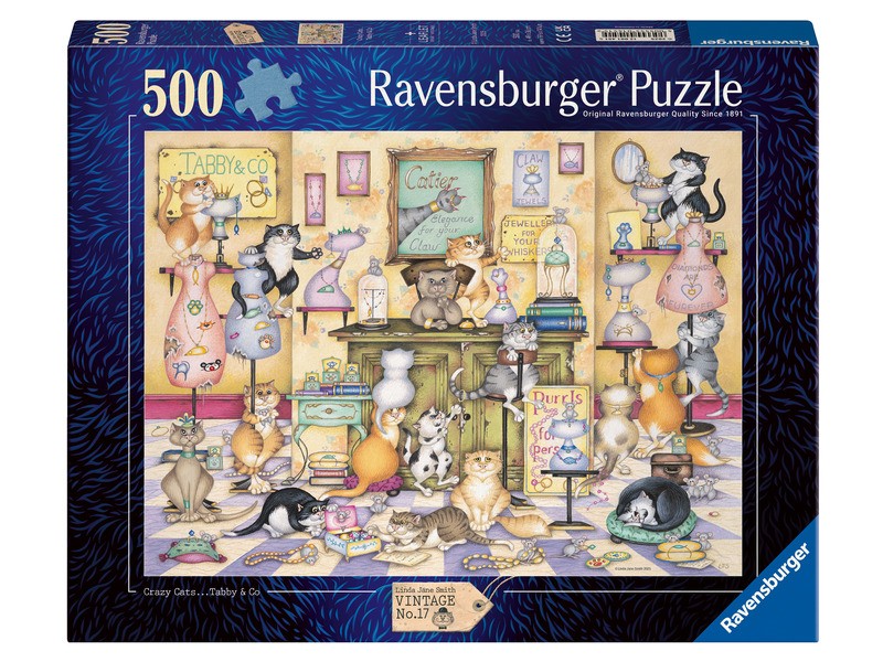 Puzzle 500 db - Őrült macskák