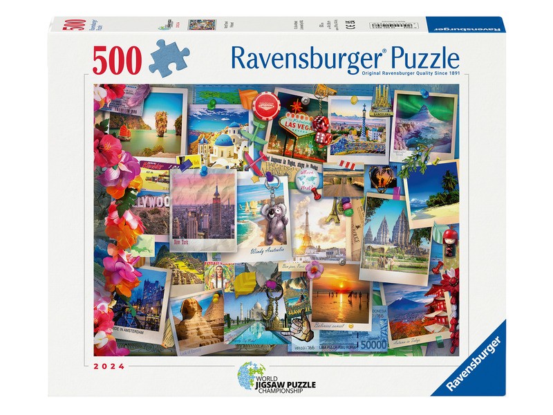 500 db puzzle – képeslapok mintájú