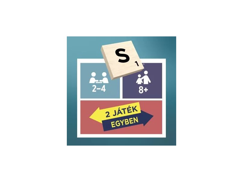 Scrabble Original fa betűkkel – 2 az 1-ben társasjáték