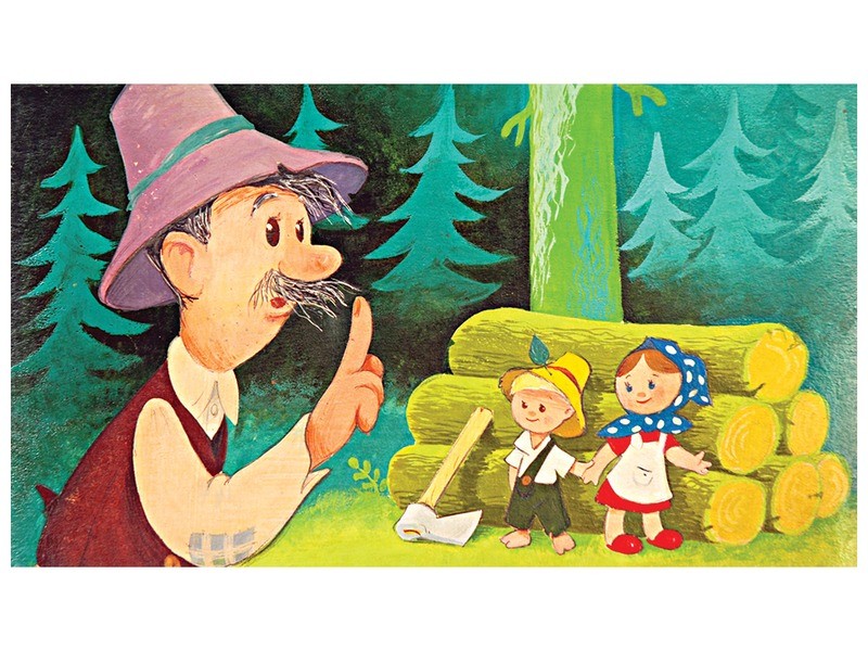 Jancsi és Juliska diafilm — Macskássy & Dargay illusztráció