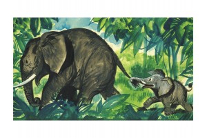 Jumbó a kiselefánt cirkuszi kalandja — diafilm borító