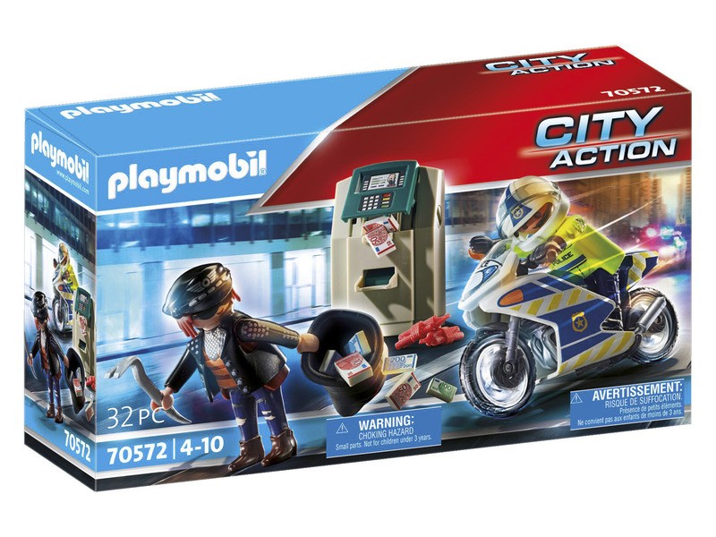 Playmobil Rendőrségi motor – Pénztolvaj 70572, 32 db