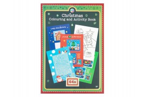 Karácsonyi kifestő- és foglalkoztató könyv, A4, 64 oldal