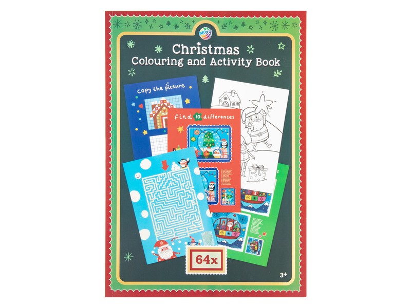 Karácsonyi kifestő- és foglalkoztató könyv, A4, 64 oldal