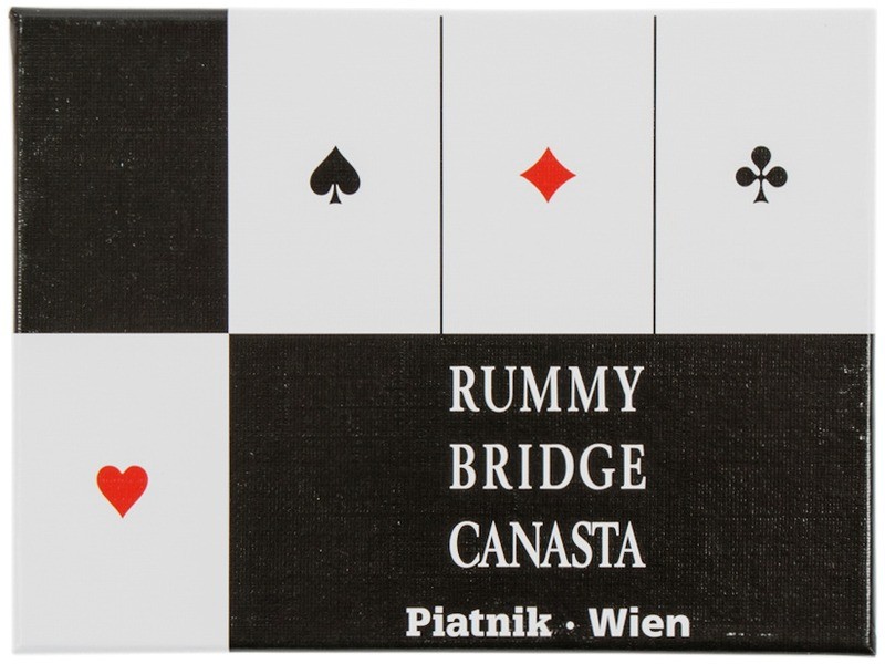 Bécsi standard 2 x 55 römikártya, Piatnik, papír tok