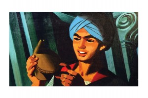 Aladdin és a csodalámpa diafilm, rajzolta Lengyel Sándor