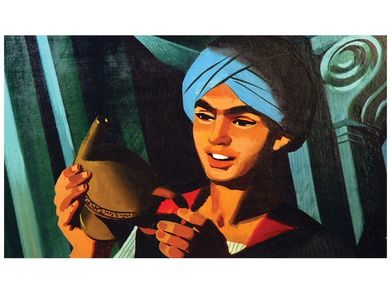 Aladdin és a csodalámpa diafilm, rajzolta Lengyel Sándor