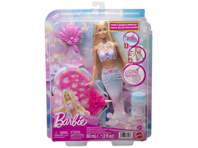 Barbie buborékvarázs sellő - sellő baba buborékokkal