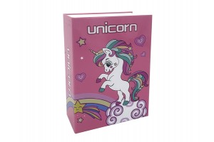 Könyv alakú unikornis persely