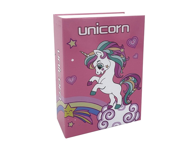 Könyv alakú unikornis persely