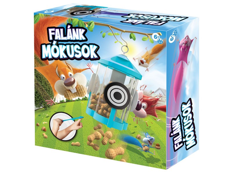 Falánk mókusok társasjáték - doboz és tartozékok