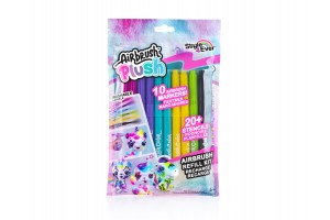 Airbrush utántöltő filcek 10 db és stencil készlet