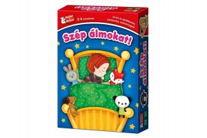 Szép álmokat társasjáték — doboz és játékelemek