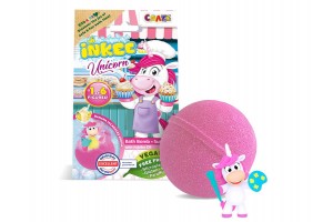 Inkee fürdőgolyó unikornissal, banán illat