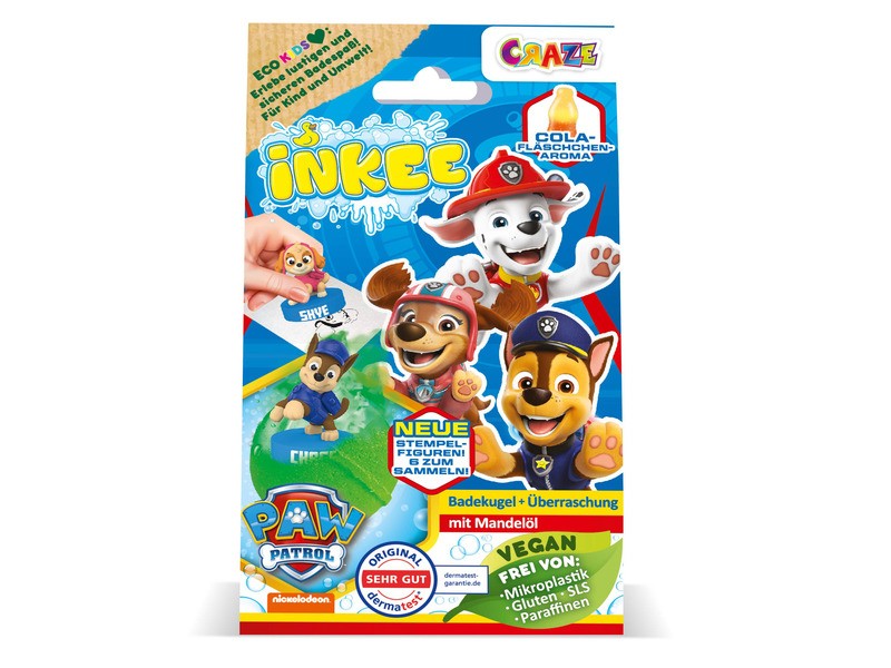 Inkee vegán fürdőgolyó csomag Mancs Őrjárat nyomda figurával