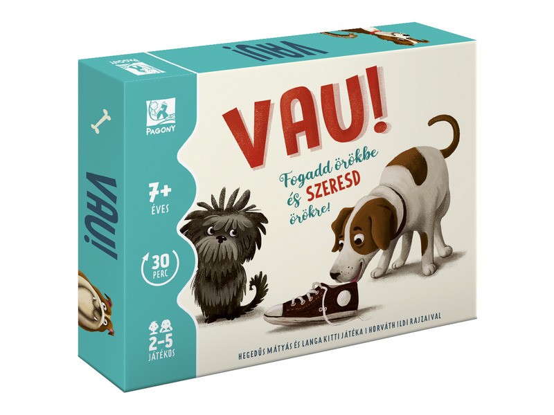 Vau társasjáték – gyűjts öt kutyust, 2–5 játékos (7+)