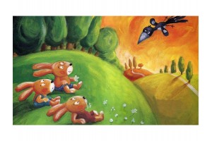 A három nyúl diafilm - illusztráció