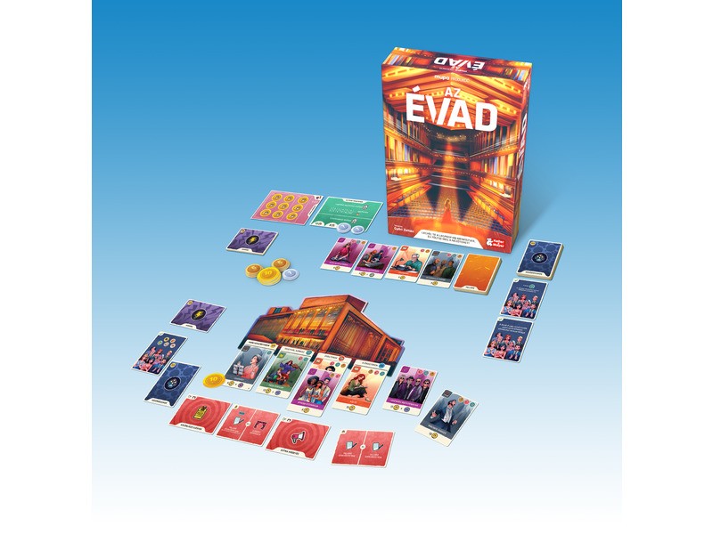 Az Évad társasjáték doboza – színek és formák