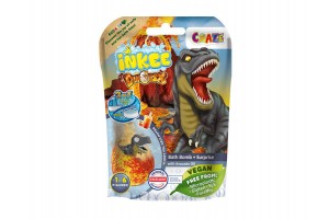 Inkee vegán fürdőgolyó dínó figurával - barack