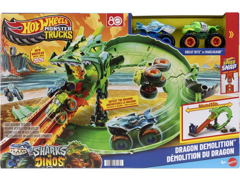 Hot Wheels Monster Trucks - Sárkányfutam pályaszett